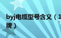 byj电缆型号含义（11月06日byr电线电缆品牌）