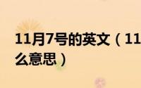11月7号的英文（11月07日Amy的中文是什么意思）