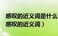 感叹的近义词是什么 标准答案词（11月07日感叹的近义词）