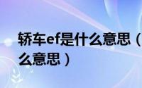 轿车ef是什么意思（10月08日汽车efd是什么意思）