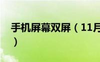 手机屏幕双屏（11月07日手机双屏幕怎么弄）
