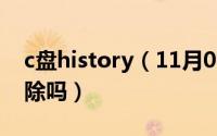 c盘history（11月07日c盘recycle.bin能删除吗）