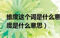 维度这个词是什么意思（10月08日网络语维度是什么意思）