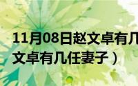 11月08日赵文卓有几任妻子呢（11月08日赵文卓有几任妻子）