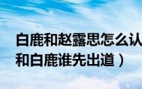 白鹿和赵露思怎么认识的（11月09日赵露思和白鹿谁先出道）