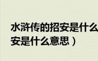水浒传的招安是什么意思（10月08日水浒招安是什么意思）
