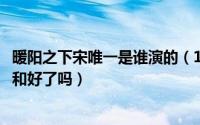 暖阳之下宋唯一是谁演的（11月09日暖阳之下大结局宋唯一和好了吗）
