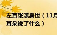 左耳张漾身世（11月09日左耳结局张漾对小耳朵说了什么）