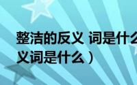 整洁的反义 词是什么?（11月09日整洁的反义词是什么）