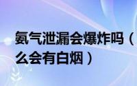 氨气泄漏会爆炸吗（11月09日氨气泄露为什么会有白烟）