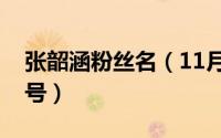 张韶涵粉丝名（11月09日张韶涵的粉丝团口号）