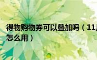 得物购物券可以叠加吗（11月09日爱购上海电子消费券得物怎么用）