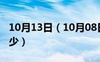 10月13日（10月08日条幅的高度一般都是多少）