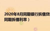 2020年8月同期银行拆借贷款利率（10月08日2020年银行同期拆借利率）