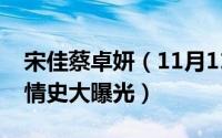 宋佳蔡卓妍（11月11日宋佳蔡程为什么分手情史大曝光）