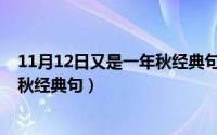 11月12日又是一年秋经典句子怎么写（11月12日又是一年秋经典句）