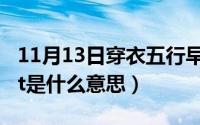 11月13日穿衣五行早分享（11月13日女孩穿t是什么意思）