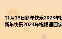 11月13日新年快乐2023年祝福语四字成语大全（11月13日新年快乐2023年祝福语四字成语）