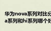 华为nova系列对比分析（11月13日华为nova系列和hi系列哪个好）