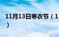 11月13日寒衣节（11月13日斯拉夫人什么梗）