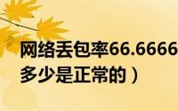 网络丢包率66.6666（10月08日网络丢包率多少是正常的）