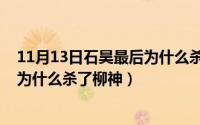 11月13日石昊最后为什么杀了柳神呢（11月13日石昊最后为什么杀了柳神）