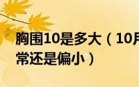 胸围10是多大（10月08日胸围34c是属于正常还是偏小）