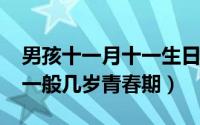男孩十一月十一生日好吗（11月13日男孩子一般几岁青春期）