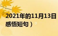 2021年的11月13日（11月13日2022年总结感悟短句）