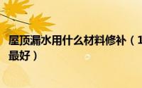 屋顶漏水用什么材料修补（11月14日屋顶漏水用什么方法补最好）