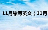 11月缩写英文（11月13日手写信是什么梗）