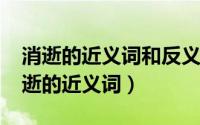消逝的近义词和反义词是什么（10月08日消逝的近义词）