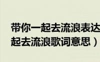 带你一起去流浪表达什么（11月15日带你一起去流浪歌词意思）