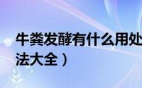 牛粪发酵有什么用处（10月08日牛粪发酵方法大全）