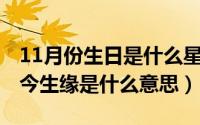 11月份生日是什么星座（11月15日来生再续今生缘是什么意思）
