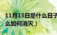 11月15日是什么日子（11月15日蜘蛛最怕什么如何消灭）