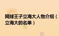 网球王子立海大人物介绍（11月15日《加油!网球王子》中立海大的名单）