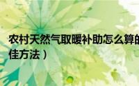 农村天然气取暖补助怎么算的（11月15日农村天然气取暖最佳方法）