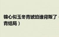 锦心似玉冬青琥珀谁背叛了（11月15日锦心似玉中琥珀和冬青结局）