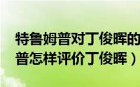 特鲁姆普对丁俊晖的评价（11月15日特鲁姆普怎样评价丁俊晖）