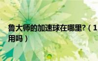 鲁大师的加速球在哪里?（11月15日鲁大师电竞加速真的有用吗）