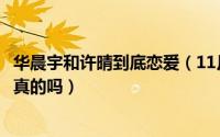 华晨宇和许晴到底恋爱（11月16日华晨宇和许晴在谈恋爱是真的吗）