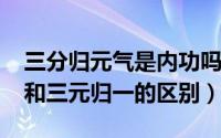 三分归元气是内功吗（11月16日三分归元气和三元归一的区别）