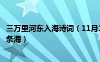 三万里河东入海诗词（11月16日三万里河东入海入的是哪一条海）