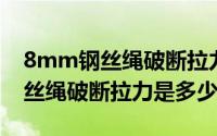 8mm钢丝绳破断拉力（11月17日直径8.3钢丝绳破断拉力是多少）