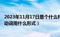 2023年11月17日是个什么样的日子（11月17日find后面的动词用什么形式）