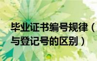 毕业证书编号规律（11月18日毕业证证书号与登记号的区别）