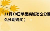11月18日苹果商城怎么分期购买的（11月18日苹果商城怎么分期购买）