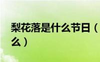 梨花落是什么节日（11月19日梨花落表达什么）