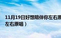 11月19日好想陪伴你左右原唱是谁（11月19日好想陪伴你左右原唱）
